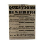 A Few Questions for Mr. Warburton