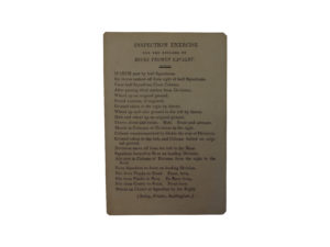 Yeoman Cavalry Inspection Exercise Card