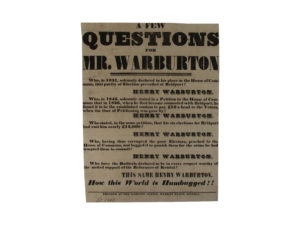 A Few Questions for Mr. Warburton